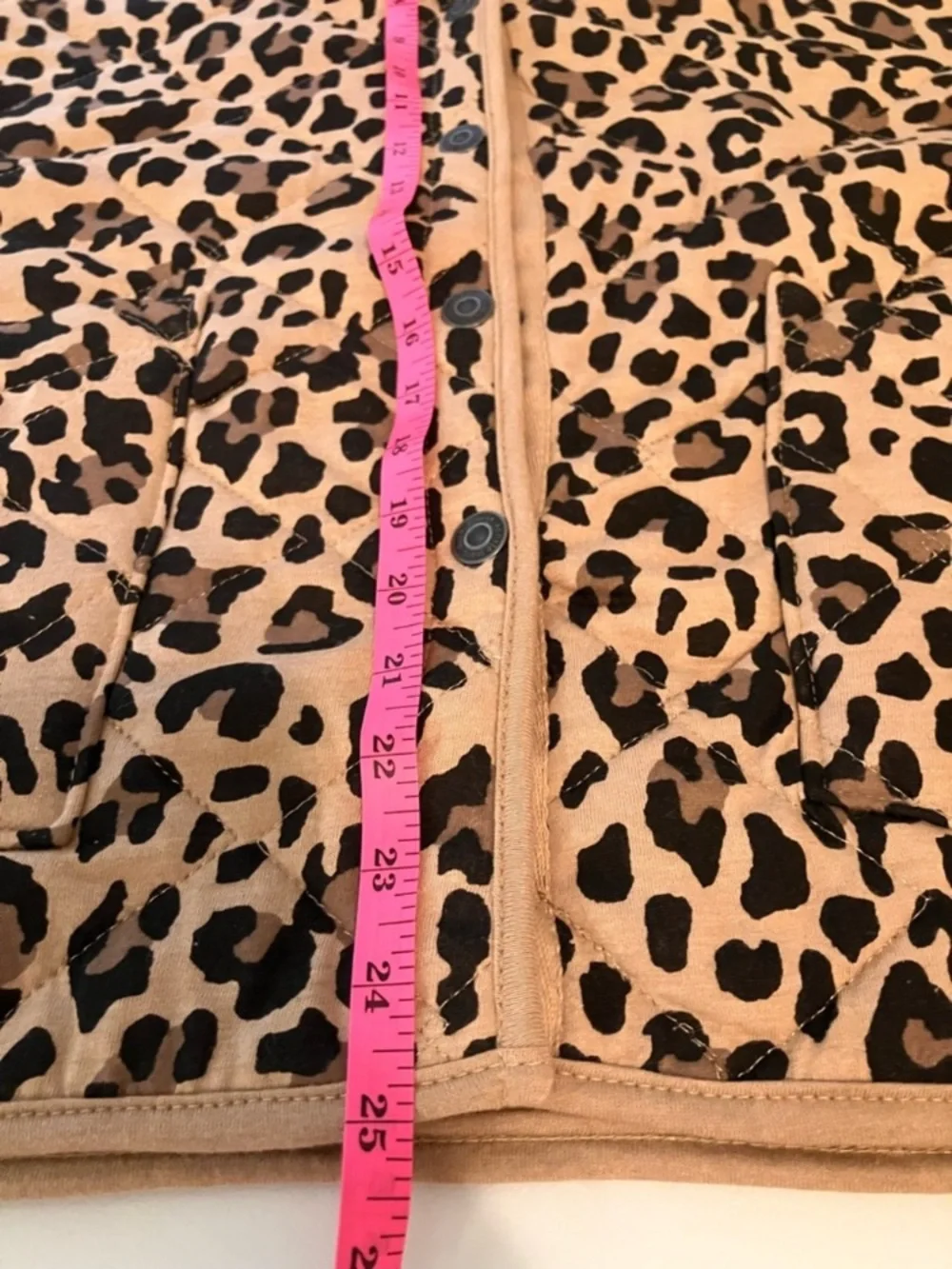 Kensie Quilted Spring Jacket Button-Up Leopard Cheetah Extra Large NWT oversized - Picture 13 of 14